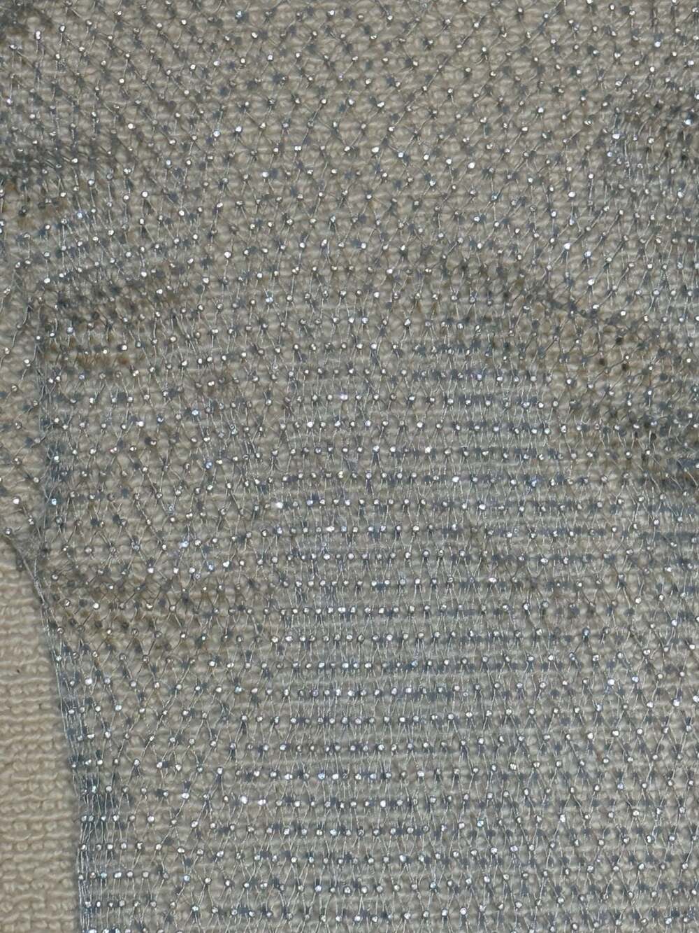 Unbranded Silver Rhinestone Mesh Long Sleeve Top